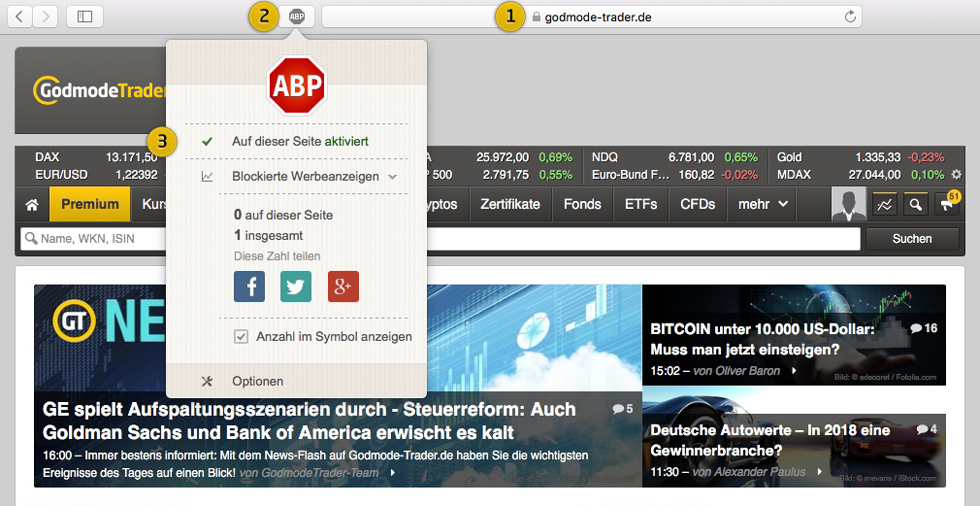So setzen Sie GodmodeTrader auf die Whitelist Ihres ...